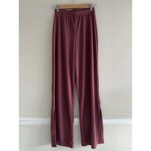Zara Purple Wide Leg Split Ankle Pants Women's Small Feminine Casual Relaxed
